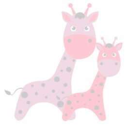 naklejki dziecięce różowe żyrafy